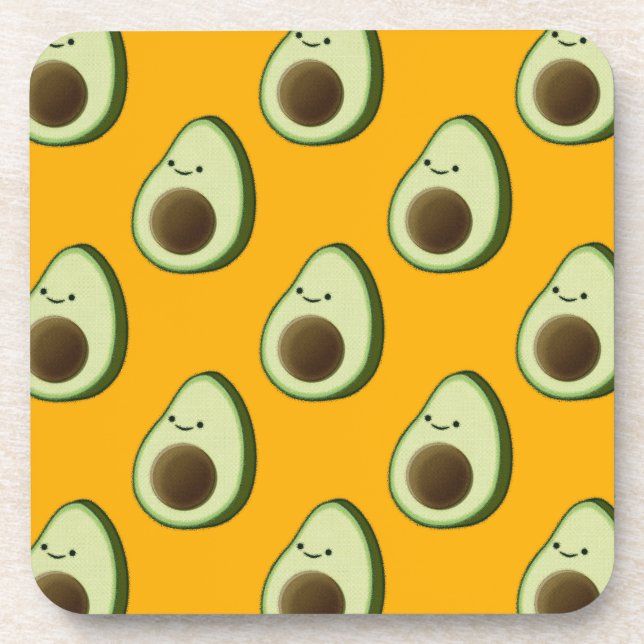 Avocado Pattern Coaster (Front)