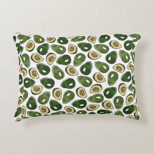 Avocado pattern decorative cushion