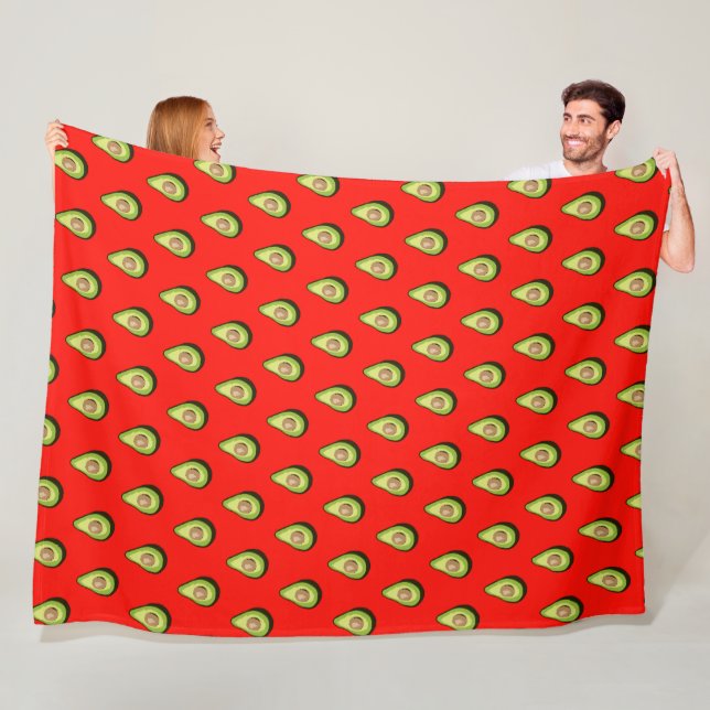 Avocado Pattern Fleece Blanket (In Situ)