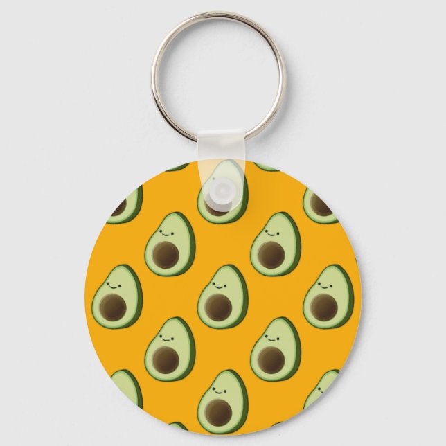 Avocado Pattern Key Ring (Front)