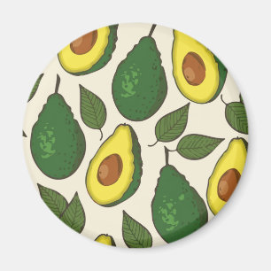 Avocado pattern magnet
