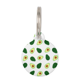 Avocado Pattern Print Pet ID Tag