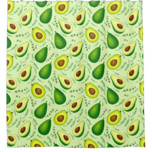Avocado Pattern Shower Curtain