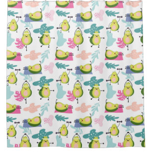 Avocado Pattern Shower Curtain
