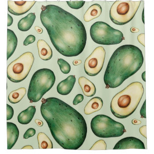 Avocado Pattern Shower Curtain