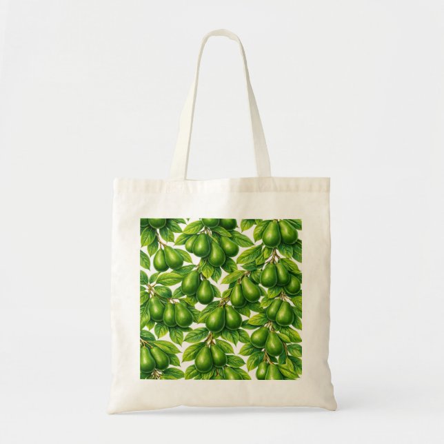 Avocado Pattern Tote Bag (Front)