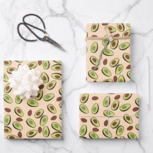 Avocado Pattern Wrapping Paper Sheet