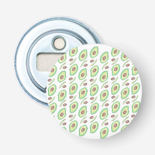 Avocado Pits Slices Fruit Hand Drawn Pattern Bottle Opener