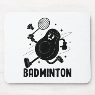 Avocado Playing Badminton Healthy Vegetarian Food Mouse Mat