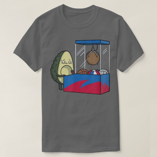 Avocado playing Claw Machine crane toy  T-Shirt (Design Front)