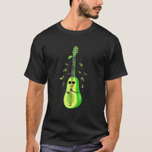 Avocado Playing Guitar Acoustic Electric Musician T-Shirt