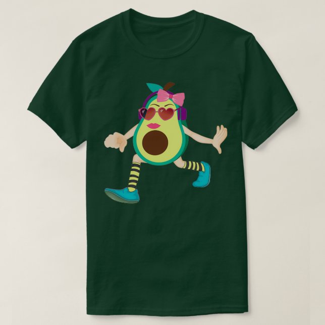 Avocado Plush Funny Fruit 2 T-Shirt (Design Front)