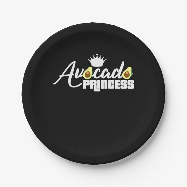 Avocado Princess Paper Plate (Front)
