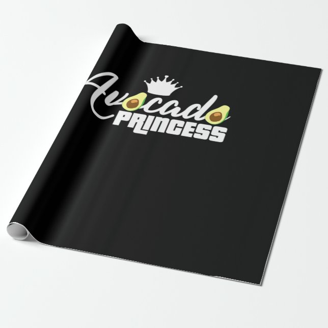 Avocado Princess Wrapping Paper (Unrolled)