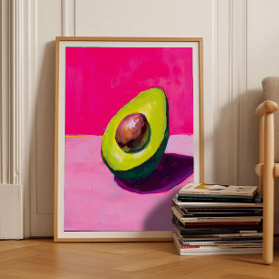 Avocado Print Eclectic Print Maximalist Print Pink