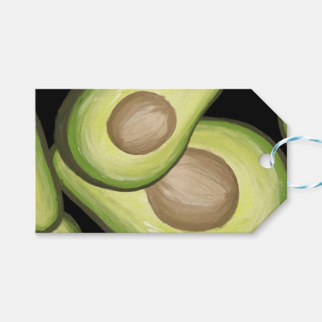 Avocado print Gift Tag (Front (Horizontal))