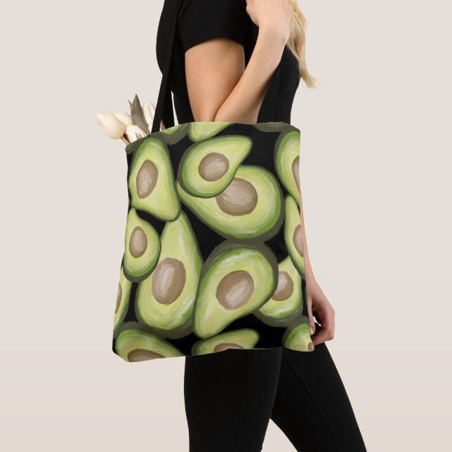"Avocado" Print Tote bag (Close Up)