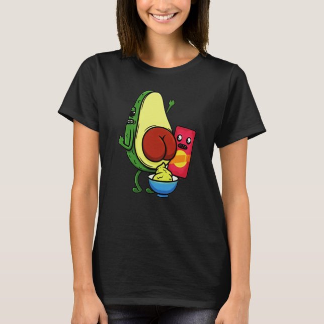 Avocado Pun Wordplay Healthy Eating Habit Vegan Ve T-Shirt (Front)
