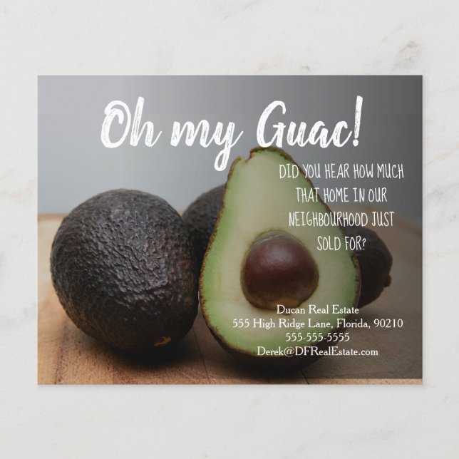 avocado referral real estate marketing sell postca flyer (Front)