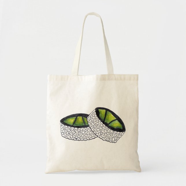 Avocado Roll Sushi Rolls Japanese Maki Food Tote Bag (Front)