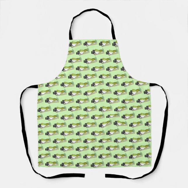 Avocado Rolls Wasabi Sushi Japanese Food Dinner Apron (Front)