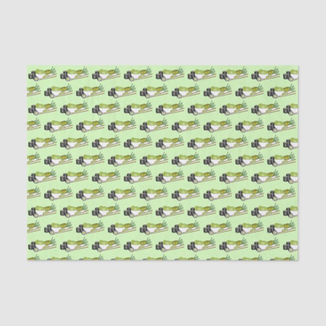 Avocado Rolls Wasabi Sushi Japanese Food Dinner Tissue Paper (Front)