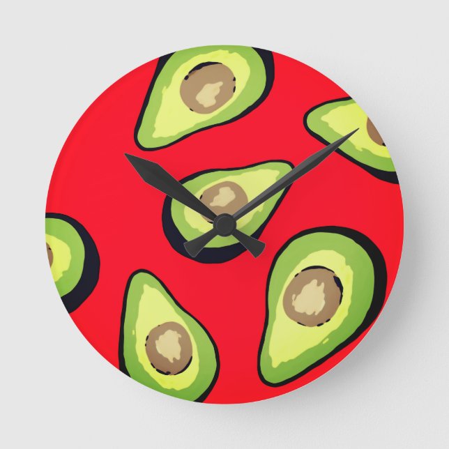Avocado Round Clock (Front)