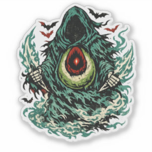 Avocado Shadow Phantom Halloween — Dark Art Retro 