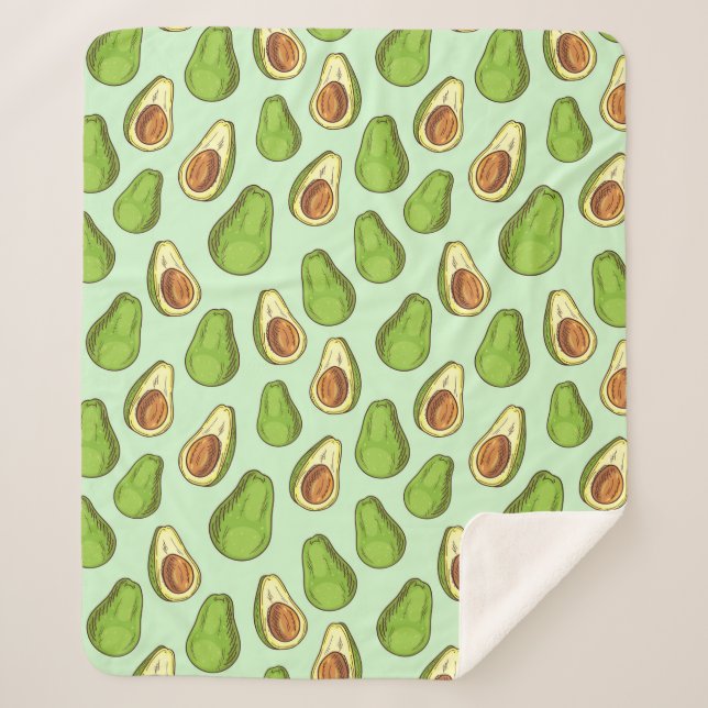 Avocado Sherpa Blanket (Front)