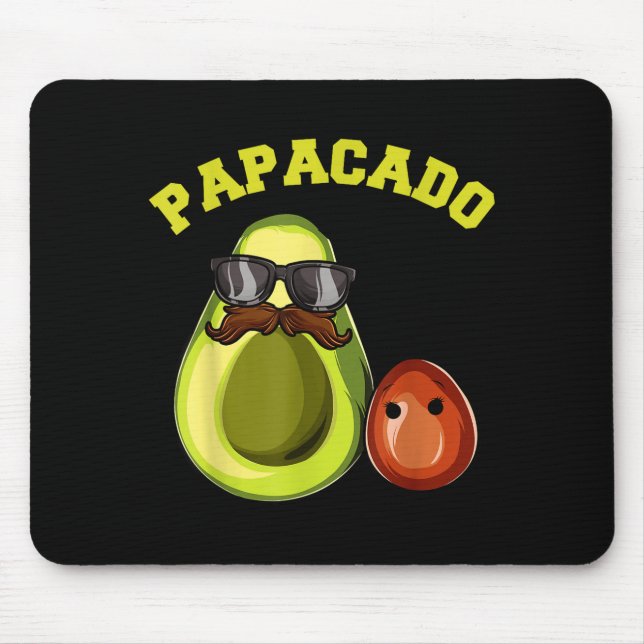 Avocado Shirt For Men, Papacado Pregnancy Announce Mouse Mat (Front)
