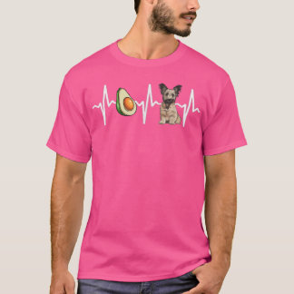 Avocado Skye Terrier Heartbeat Dog Lover T-Shirt