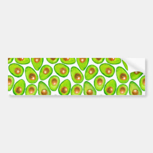 Avocado slices watercolor bumper sticker