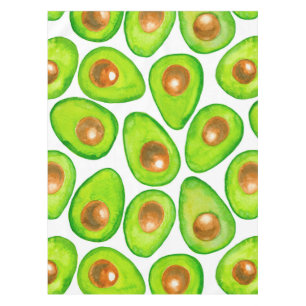 Avocado slices watercolor tablecloth