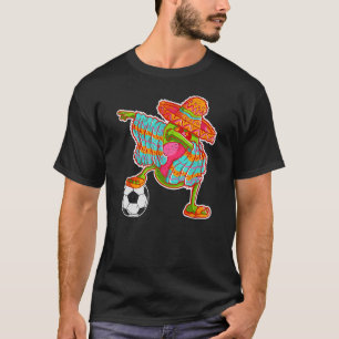 Avocado Soccer Dabbing Cinco De Mayo Mexican Ponch T-Shirt