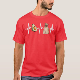 Avocado Soft Coated Wheaten Terrier Heartbeat Dog T-Shirt