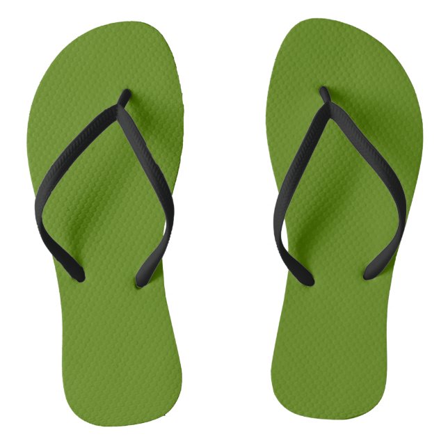 Avocado (solid colour) flip flops (Footbed)
