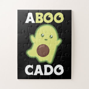 Avocado Spirit For Halloween Funny Avocados Jigsaw Puzzle