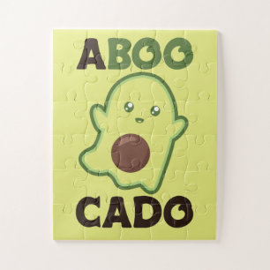 Avocado Spirit For Halloween Funny Avocados Jigsaw Puzzle