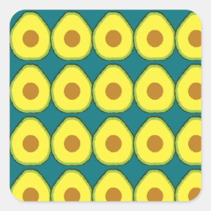 Avocado Square Sticker