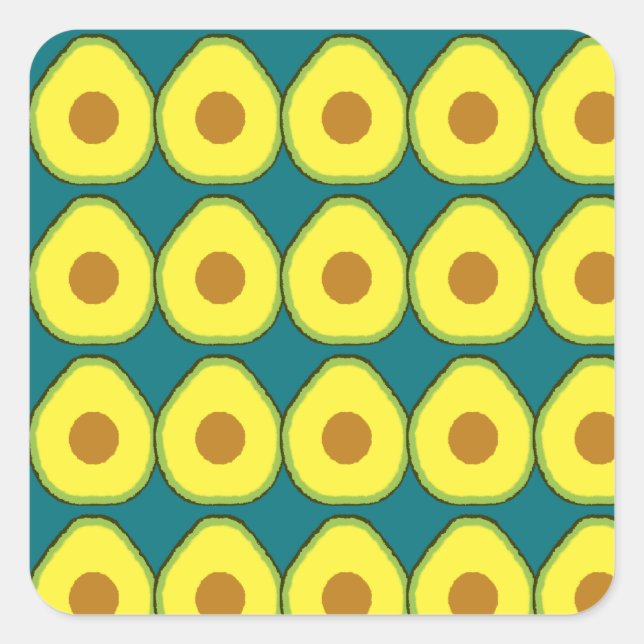 Avocado Square Sticker (Front)
