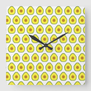 Avocado Square Wall Clock