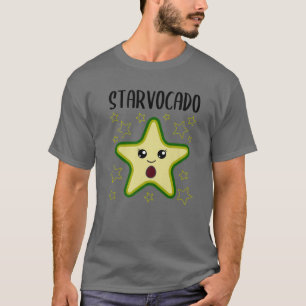 Avocado Star Funny Food Vegetable Vegan Vegetarian T-Shirt