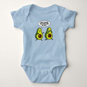 Avocado The Good Kind Of Fat Funny Vegan Joke Baby Bodysuit