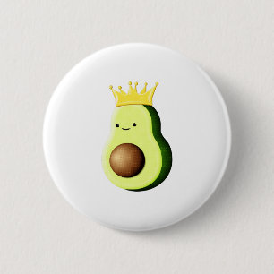 Avocado The King Of All Fruits 6 Cm Round Badge