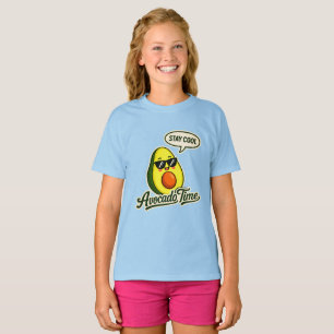 Avocado Time Cute Girls T-Shirt