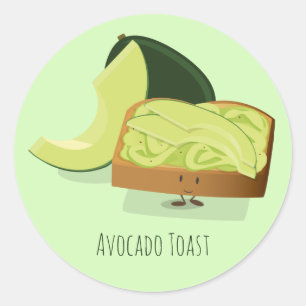 Avocado Toast cartoon   Sticker