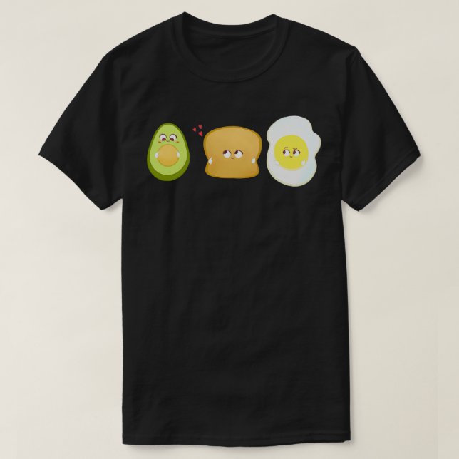 Avocado toast funny brunch Illustration T-Shirt (Design Front)