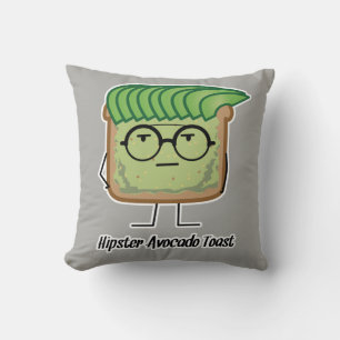 Avocado Toast Hipster glasses greaser hair Cushion