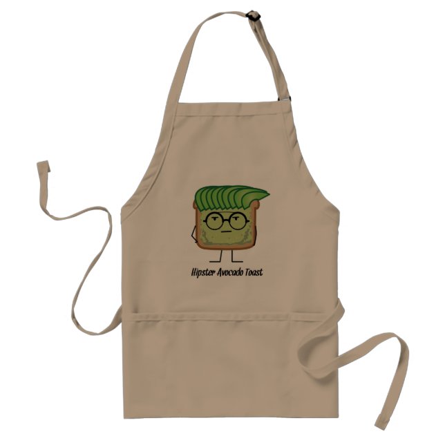 Avocado Toast Hipster glasses greaser hair Standard Apron (Front)