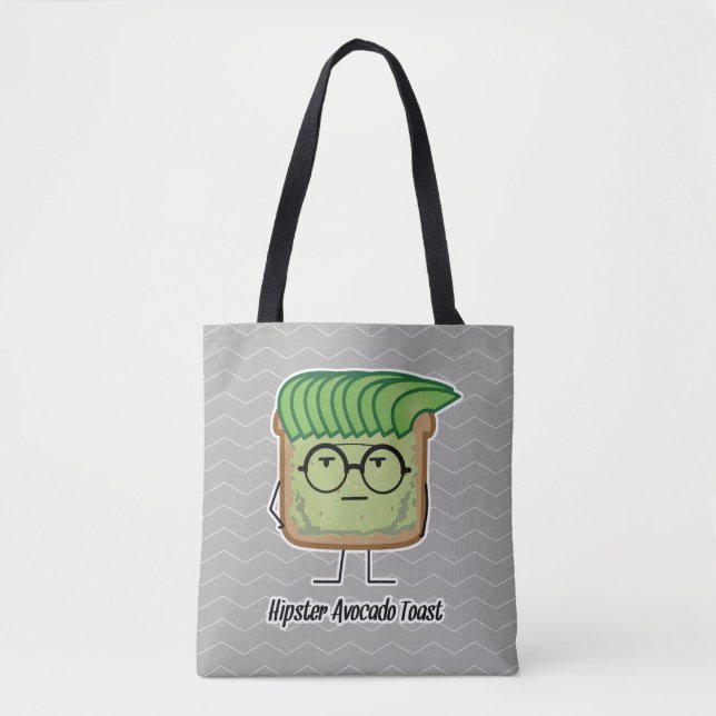 Avocado Toast Hipster glasses greaser hair Tote Bag (Front)